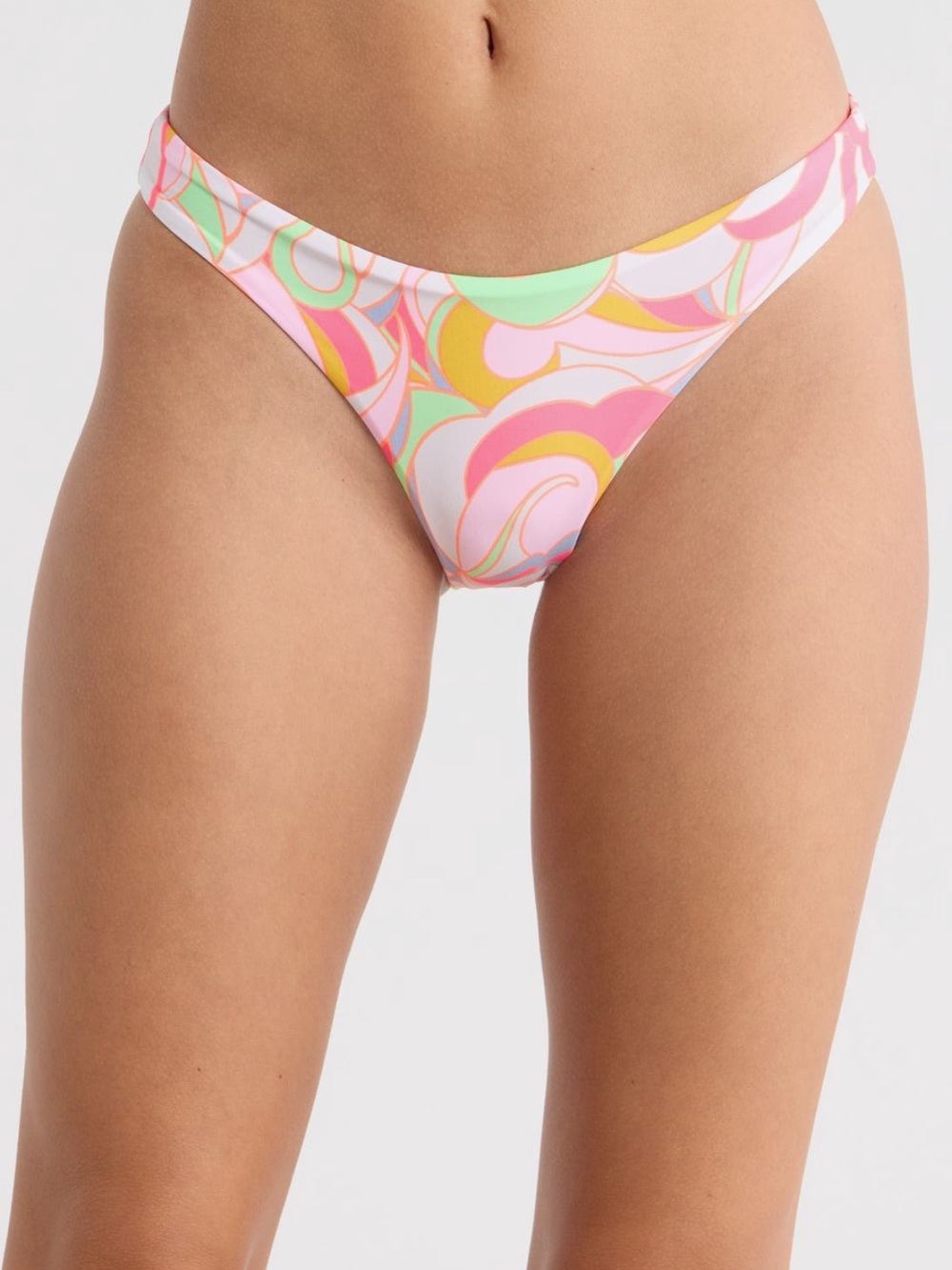 Maaji Pastel Swirl Bikini Bottom in Pink, Yellow & Mint